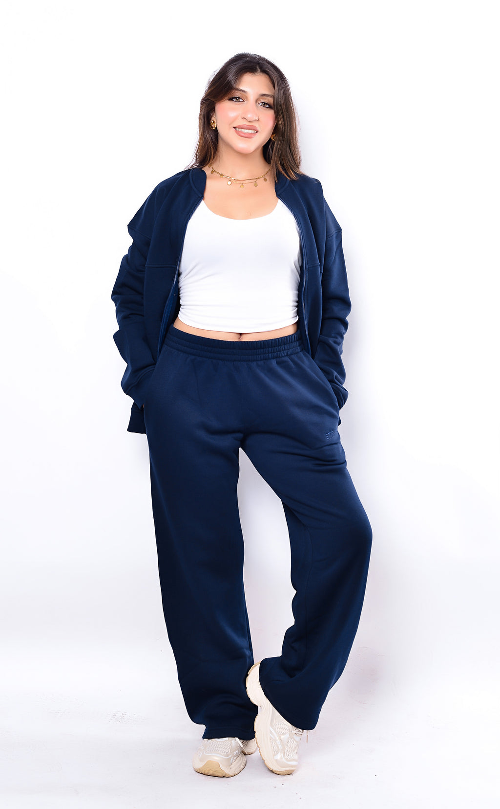 ZIP UP SET (Wide leg pants)