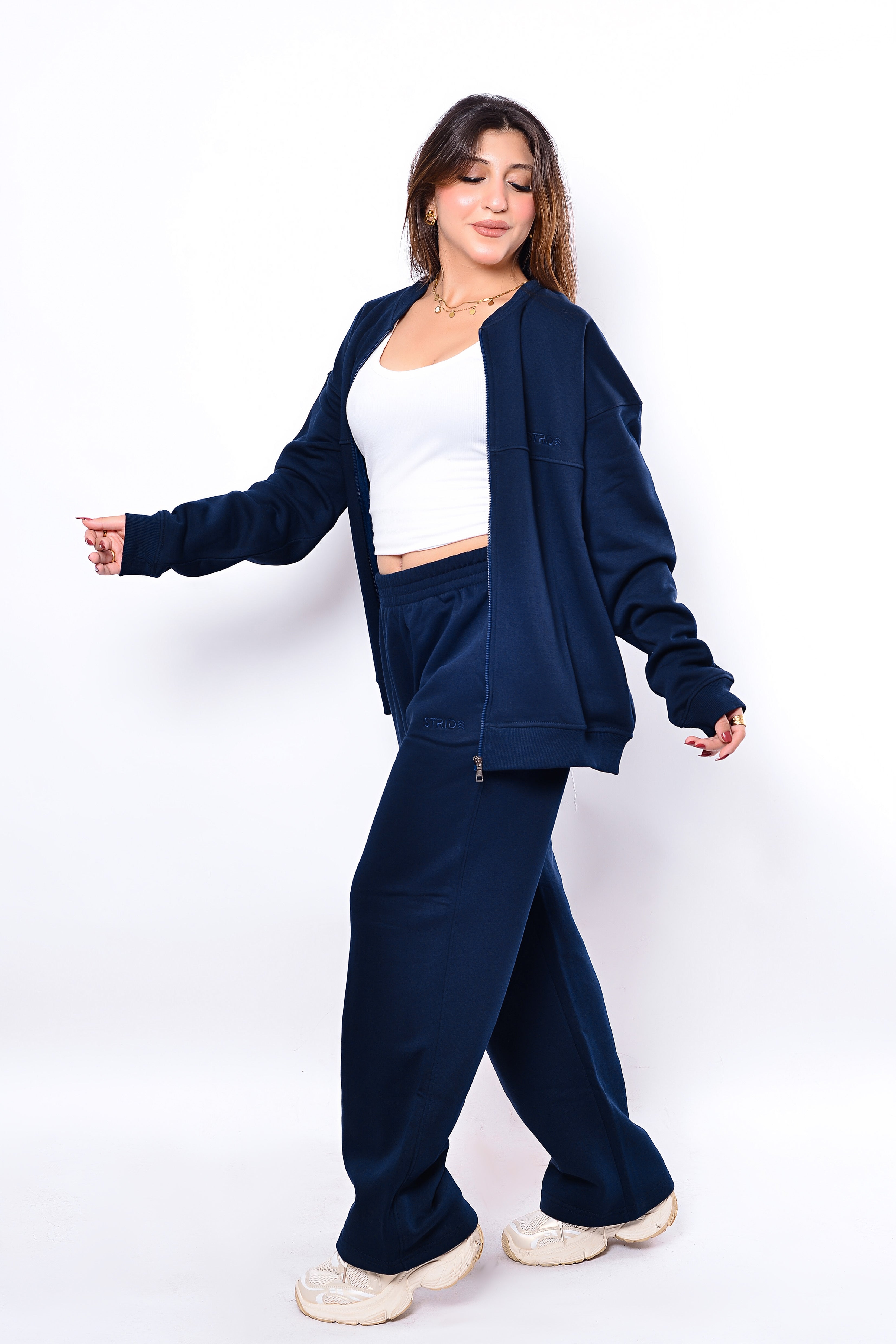 ZIP UP SET (Wide leg pants)